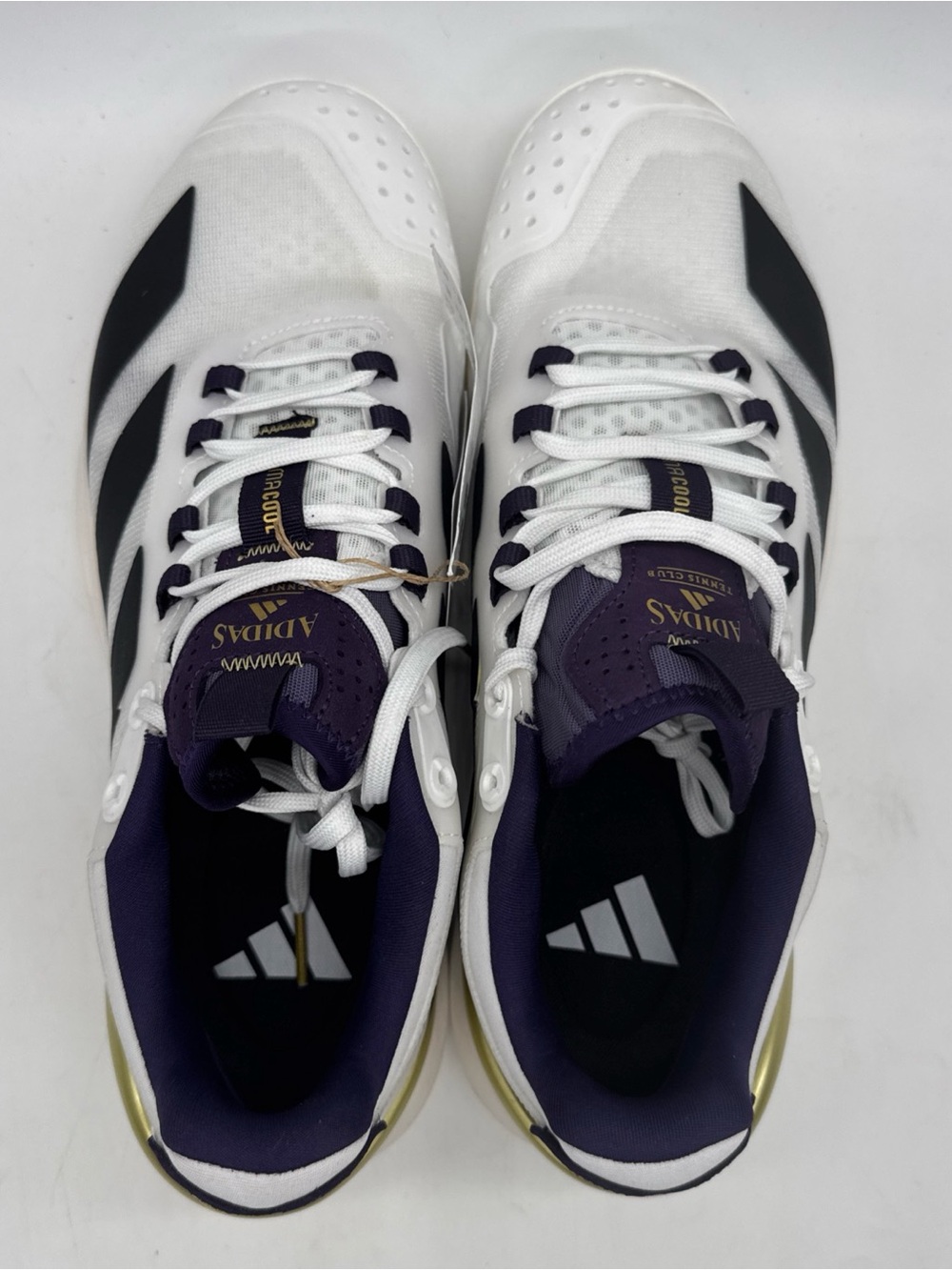Adidas Men's Adizero Cybersonic Tennis Shoes White Purple Gold Size 10 JQ5382 - Picture 4 of 8